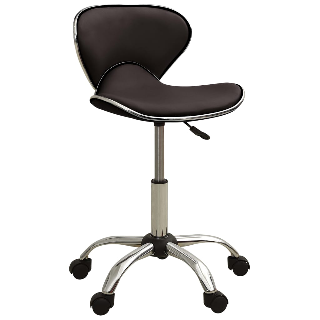 vidaXL Silla de oficina de cuero sintético marrón 8720286751565